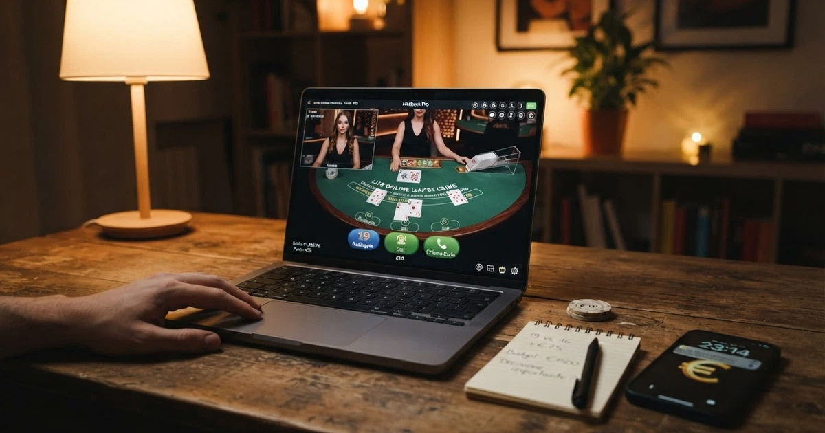 Uno schermo di computer con la pagina di un casinò online affiancata da icone che rappresentano una licenza, un lucchetto di sicurezza e il simbolo dell'ADM, con un punto interrogativo sospeso tra i due lati
