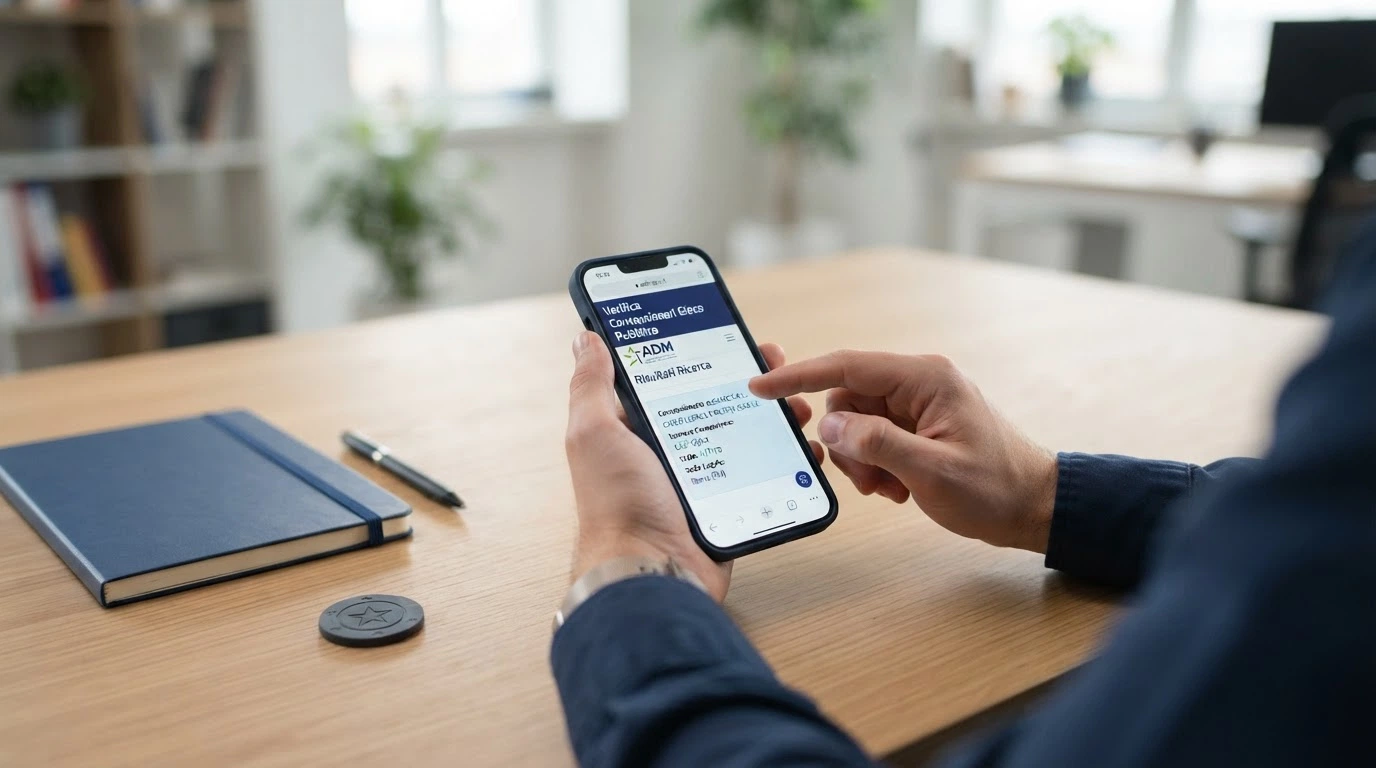 Interfaccia del registro ADM o schermata di verifica concessione sul sito adm.gov.it