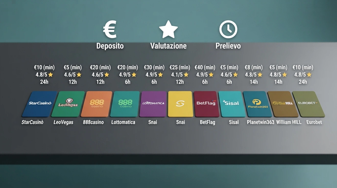 Una tabella comparativa stilizzata con icone di carte di credito e stelle di valutazione