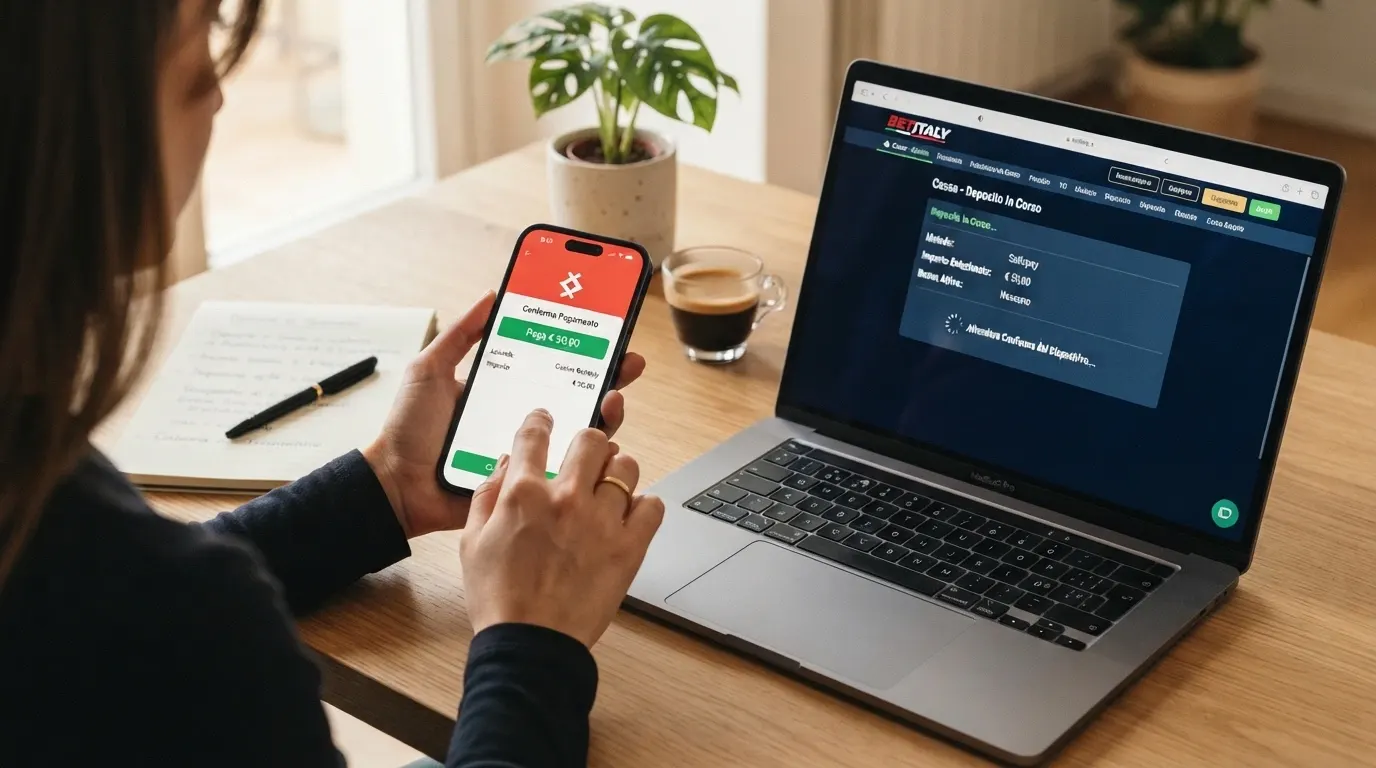 Il percorso di un pagamento con Satispay: dall'app allo schermo del casinò in tre passaggi