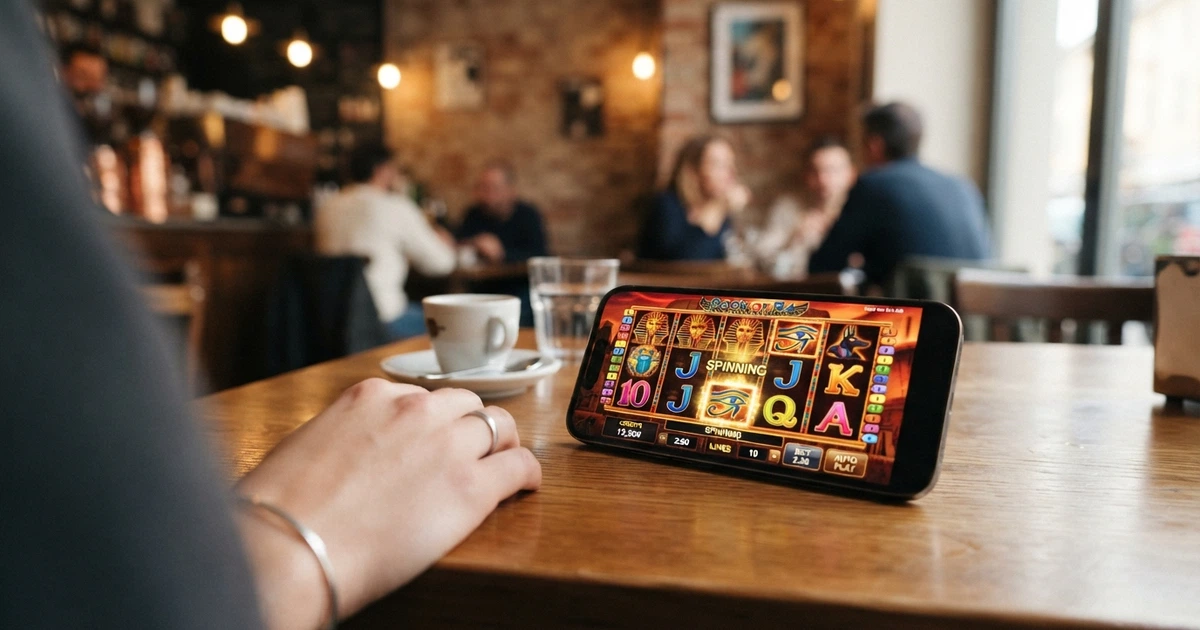 Interfaccia di una slot machine in modalità demo con rulli, simboli e crediti virtuali visibili sullo schermo