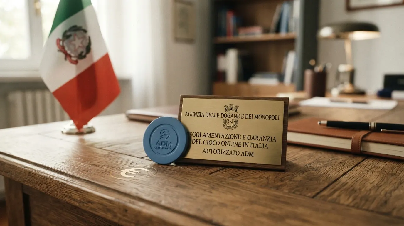 Logo ufficiale dell'Agenzia delle Dogane e dei Monopoli accanto alla bandiera italiana e al simbolo dell'euro
