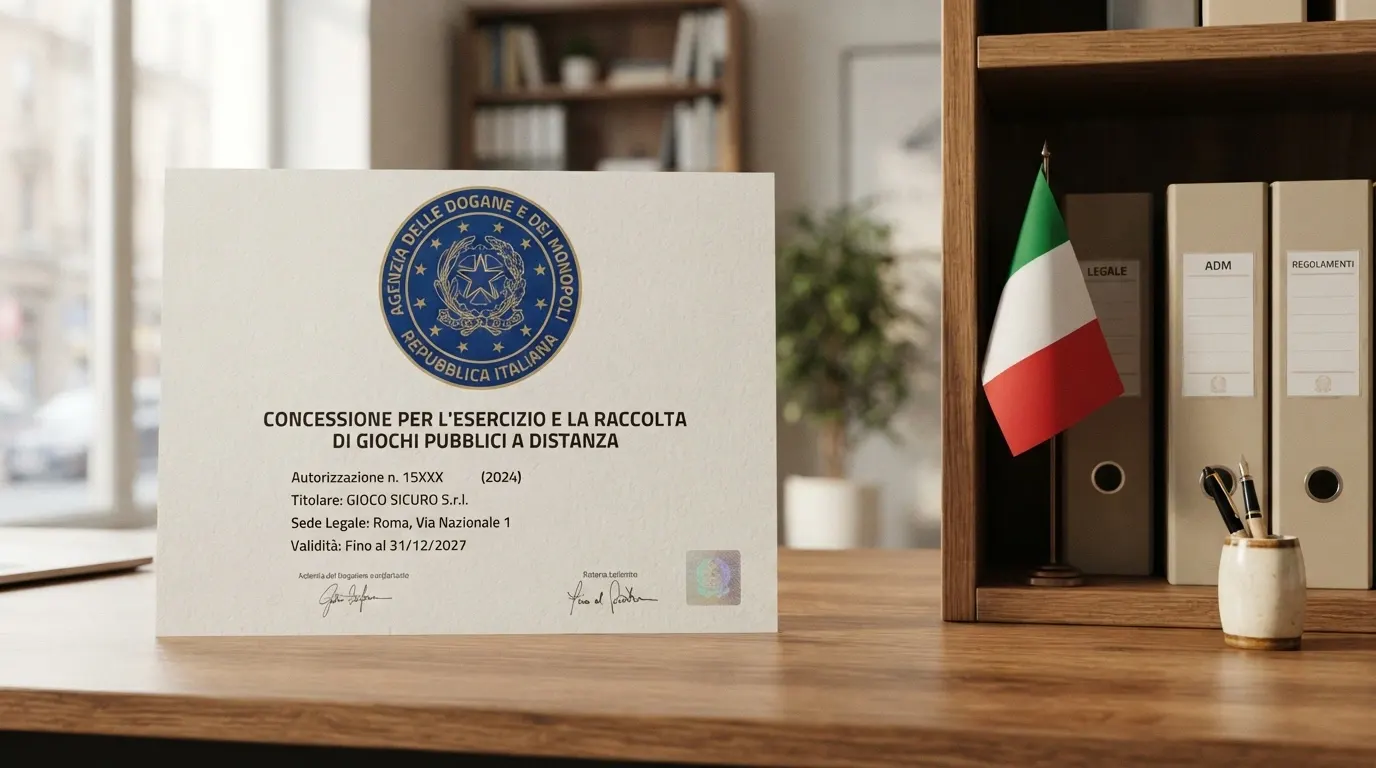 Il logo ufficiale dell'Agenzia delle Dogane e dei Monopoli accanto alla dicitura Gioco Legale e Responsabile