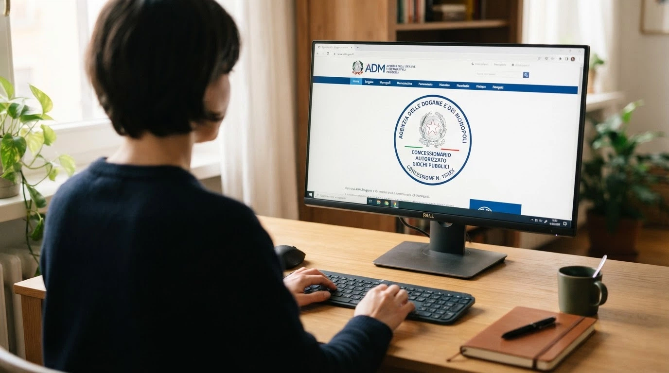 Il logo ufficiale dell'Agenzia delle Dogane e dei Monopoli accanto alla dicitura «Concessionario Autorizzato»