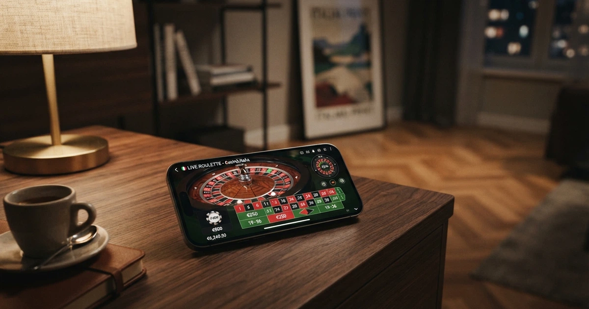 Un'interfaccia di casinò online con un tavolo da gioco digitale aperto, il cursore posizionato sul pulsante della puntata massima e una cifra elevata nel riquadro della giocata