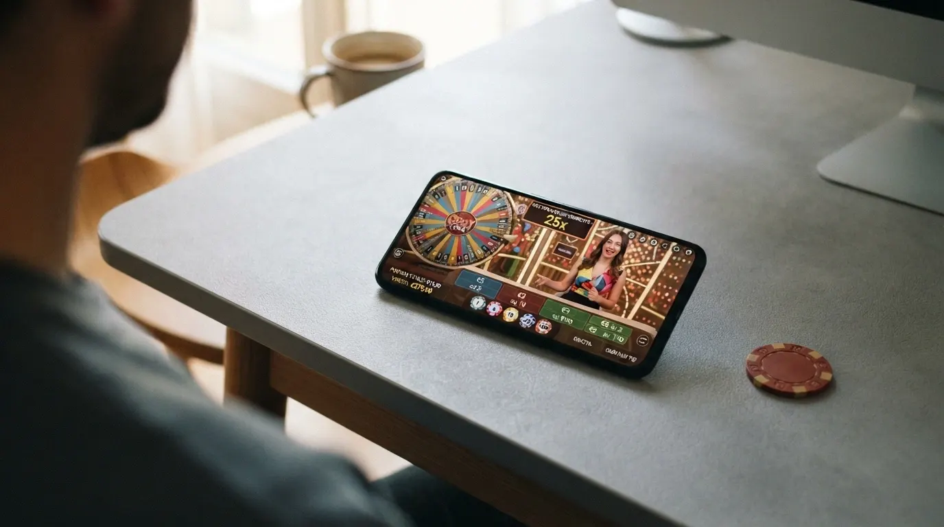 Una schermata del gioco Crazy Time in diretta su un casinò online italiano con l'interfaccia di puntata visibile